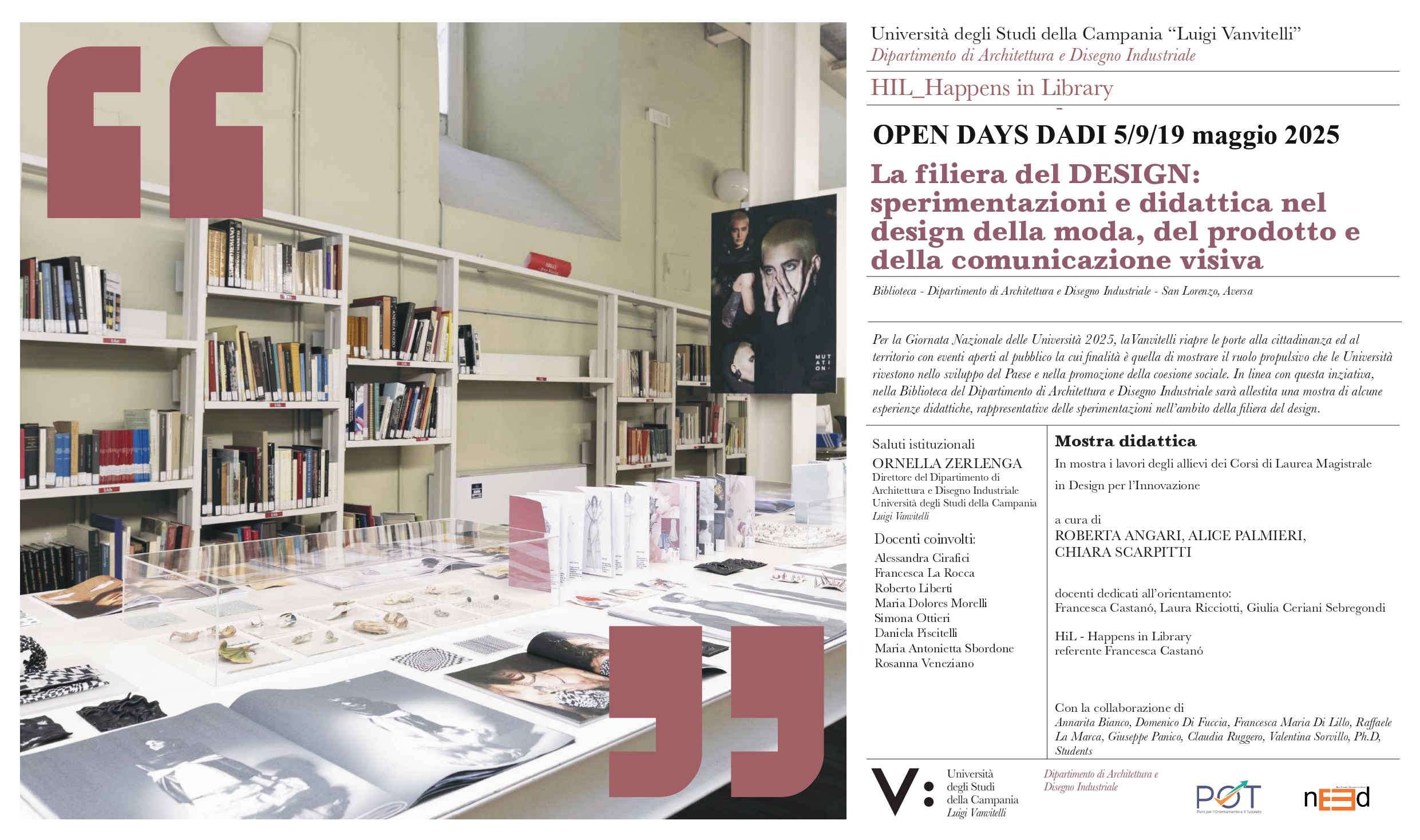 Locandina OPEN DAYS Biblioteca